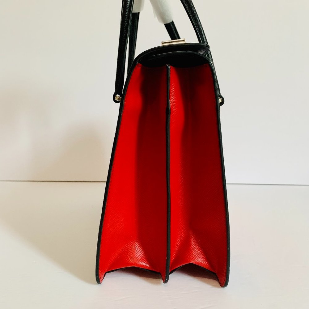 PRADA SAFFIANO LEATHER LIP PRINT HANDLE BAG LIMITED EDITION MADE IN ITALY - Picture 5 of 12